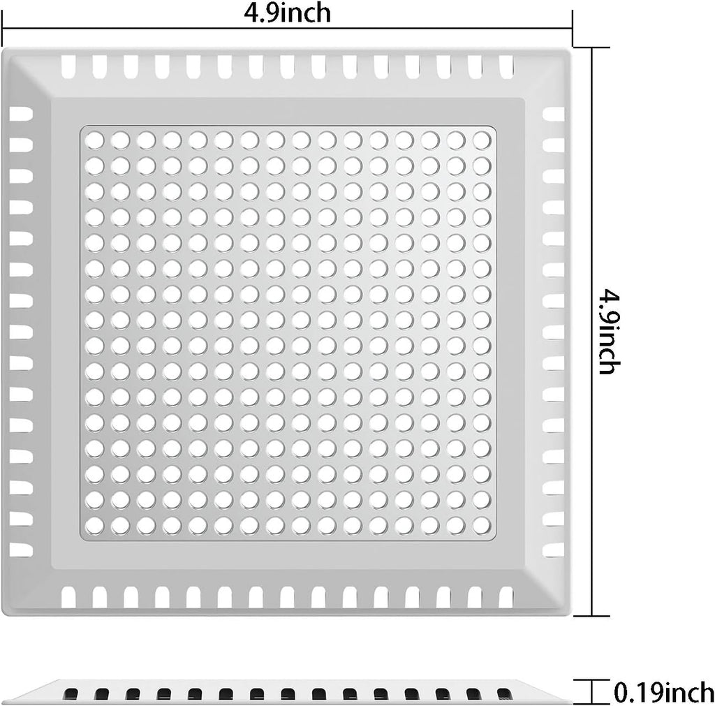 Hair Catcher/Drain Strainer/Shower Drain Cover for Bathroom Floor Drain, Stainless Steel and Silicone (Patented Product)