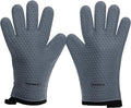 KITCHEN PERFECTION XL Silicone Smoker Oven Gloves for Women -Extreme Heat Resistant BBQ Gloves -Handle Hot Food Right on Your Grill Fryer&Pit|Waterproof Grilling Cooking Mitts|Superior Set+3 Bonuses