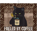 Vintage Cat Dish Drying Mat for Kitchen Counter Absorbent Reversible Retro Coffee Drying Pad Kitchen Decor Dish Drainer Rack Mats 18"x24"