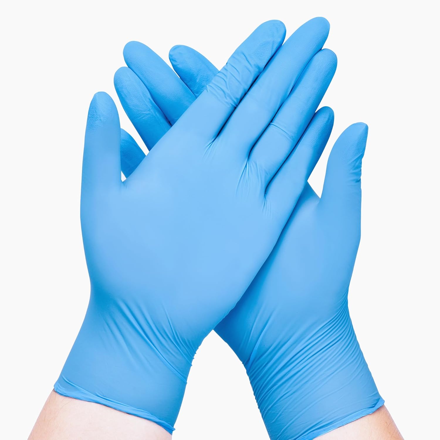 Disposable Nitrile Exam Gloves, Blue, Nitrile Gloves Disposable Latex Free, Medical Gloves, Cleaning Gloves, Food-Safe Rubber Gloves, Powder Free, Non-Sterile, 50-ct Box (X-Small)