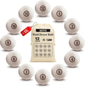 Sheep Wool Dryer Balls 12 Pack XXL(3.1") Premium Natural Fabric Softener, Reusable Laundry Dryer Balls for Reducing Drying Time, Static and Wrinkles, Eco-Friendly – 100% New Zealand Wool