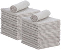 Superio Cotton Terry Washcloths Grey Towels 100% Cotton Cleaning Cloth 16" Rags Wash Clothes for Body and Face, Spa Towels, Multi Purpose (24, 12"x12")