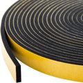 Foam Seal Tape 3-Pack, 1/2 Inch Wide X 1/8 Inch Thick, Neoprene Rubber Weather Stripping for Door Insulation, 59 Feet Total (19.7ft x 3 Rolls)