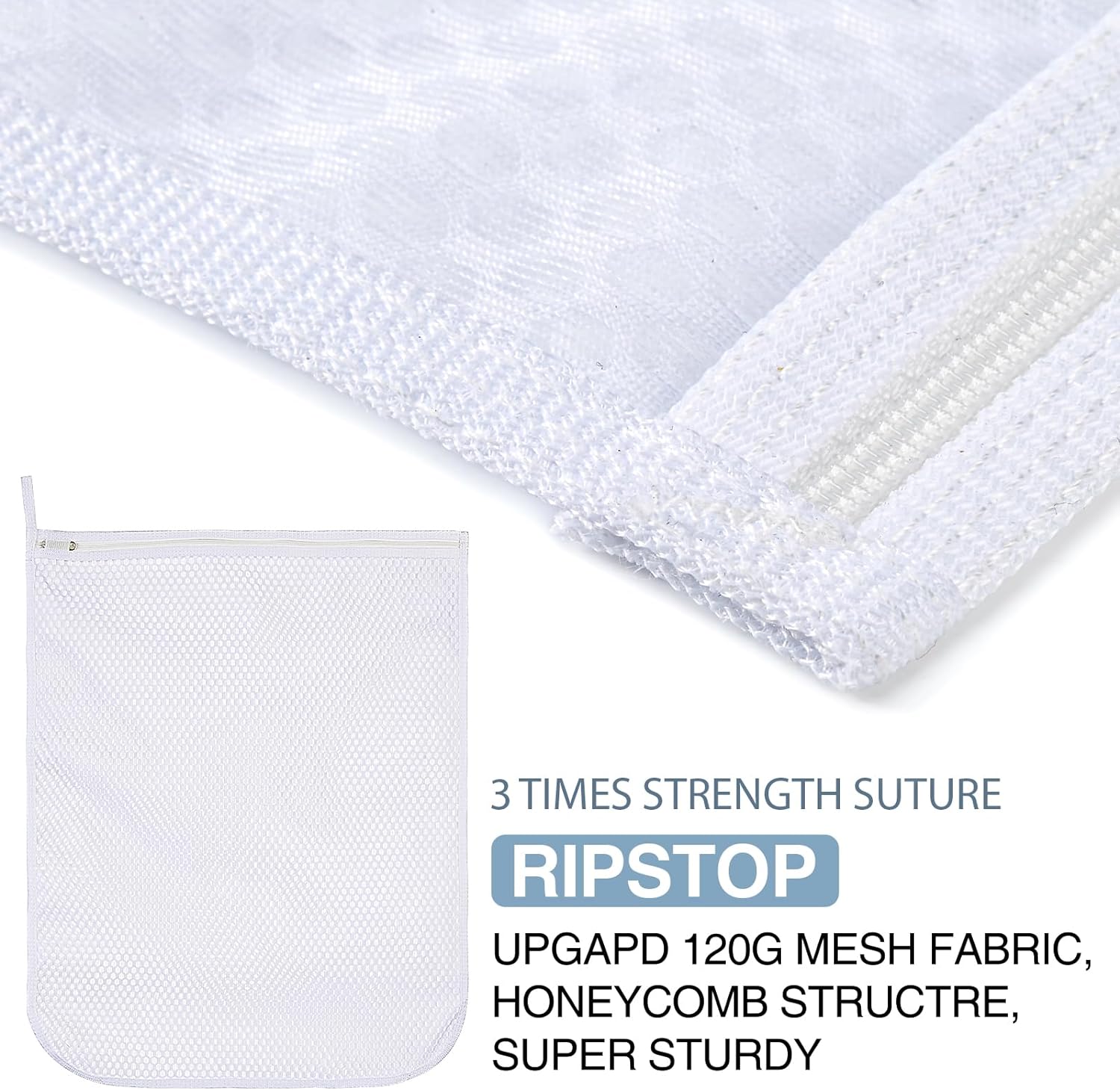 4 pcs Durable Honeycomb Mesh Laundry Bags for Delicates 16" x 19" (2 Large) 12" x 15" (2 Medium)