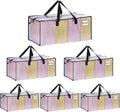 VENO 6 Pack Moving Bags Extra Large Storage Bags for College Move-In, Heavy-Duty Storage Totes, Packing Boxes, and Wardrobe Moving Supplies - Durable Laundry Bags for Clothes (Clear, 6 Pack)