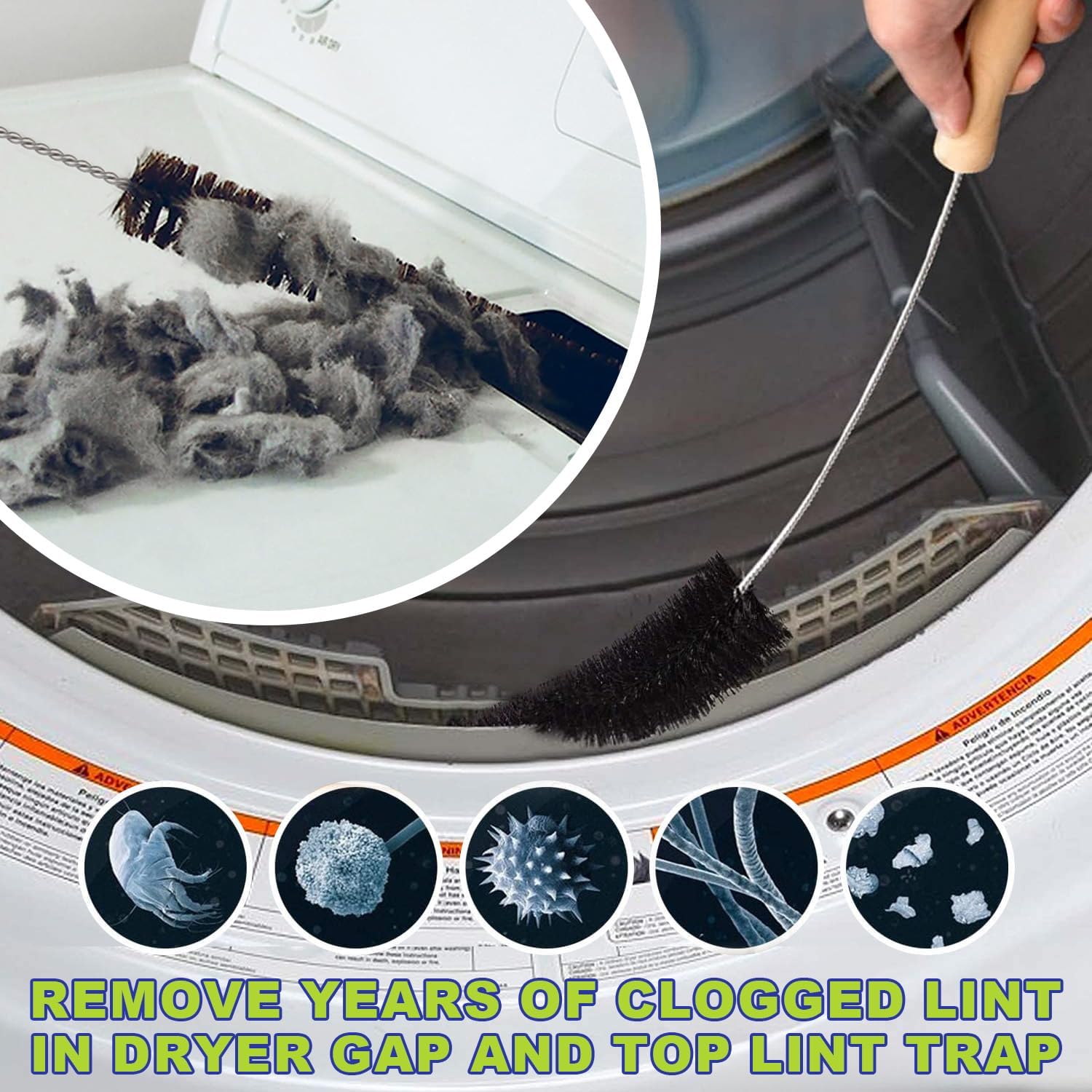 Sealegend Dryer Vent Cleaner Kit Dryer Lint Vacuum Attachment Lint Remover, Dryer Vent Vacuum Hose With Brush, Black
