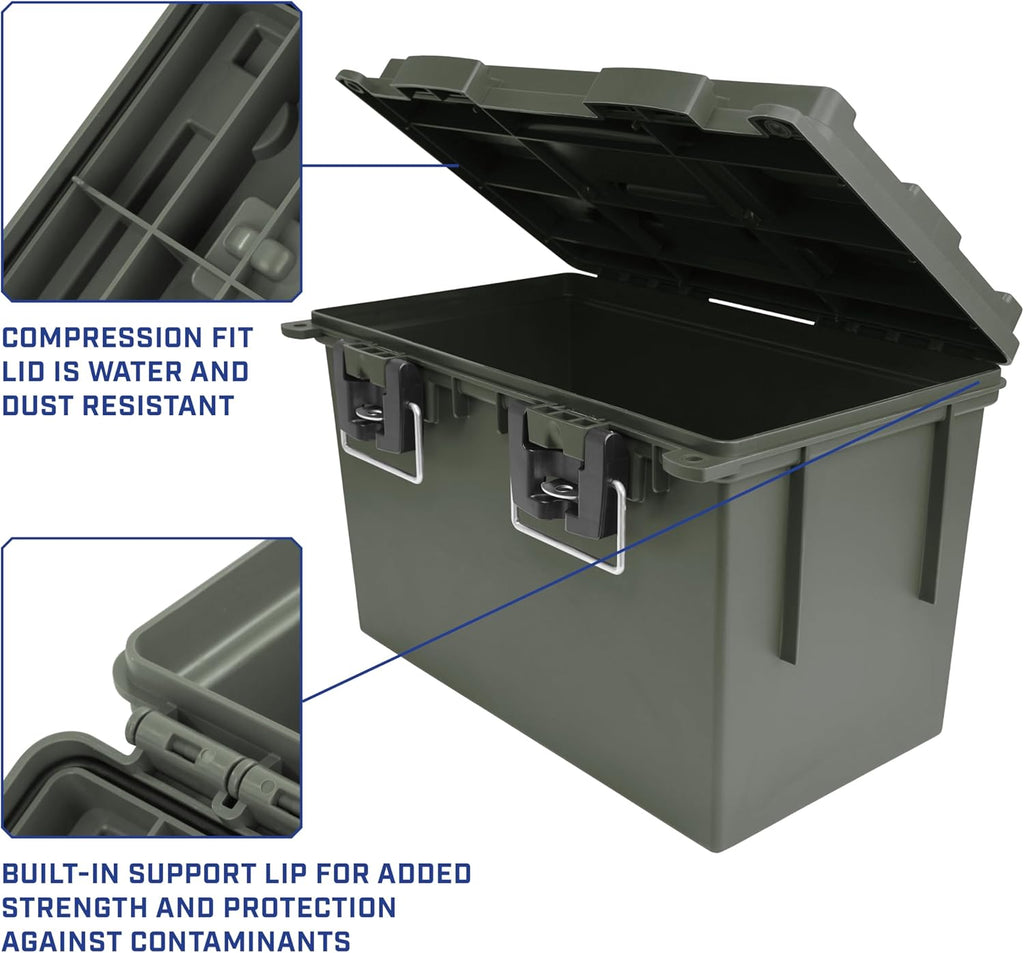 Sheffield 12765 XL Storage Bins With Lids, 4-Pack Stackable Storage Bins, Made in USA, Lockable and Water-Resistant Containers with Lids, Plastic Containers for Home, Classroom, and Dorm