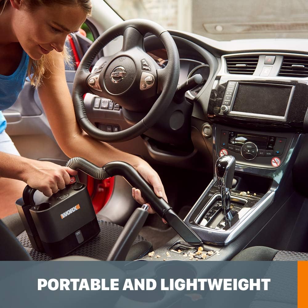WORX WX030L.9 20V Power Share Cordless Cube Vac Compact Vacuum, Bare Tool Only, No Battery, Black