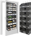 HOMELUX THEORY Heavy Duty Over the Door Organizer - Extra Wide Closet Organizers And Storage, Hanging Storage Door for Bedroom & Baby Nursery, 1PC Dark Gray
