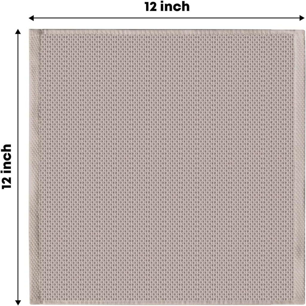 Artoid Mode 100% Cotton Brown Waffle Weave Kitchen Dish Cloths, 12x12 Inch Ultra Soft Absorbent Quick Drying Kitchen Dish Towels Set of 6