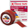 X-Treme Tape MOCAP Heavy Duty Electrical Tape, Self-Fusing Silicone Rubber, Waterproof & Insulating Flexible Tape, Electrical for Hose, Automotive, Outdoor & Repairs - 1" x 10ft Roll- Iron Oxide Red