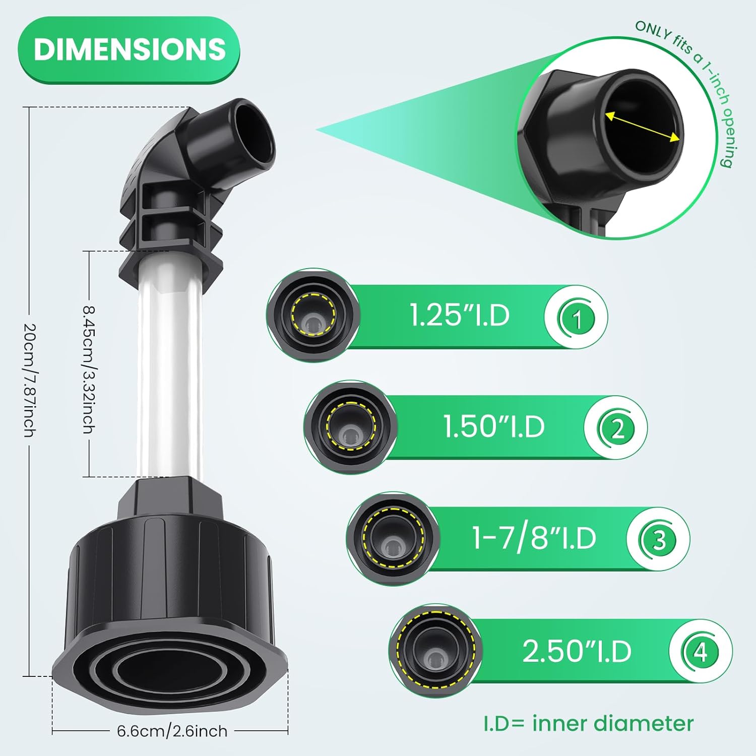 AC Drain Line Unclogger, HVAC to PVC Pipe AC Drain Line Cleaner Tool, A/C Condensate Drain Line Cleaner Adapter, AC Drain Sucker Wet Vac Attachment to Evacuate & Unclog AC Drain Lines-Black