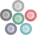 Bathroom Sink Drain Strainers, Hair Catcher Shower Drain Covers Protector - Flexible TPR Material, Multi-Color for Tub Shower Sink, 6 Pack