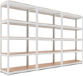 HOMEDANT House 5-Tier Laminated Metal Shelving Unit Adjustable Storage Utility Rack Heavy Duty Shelves Organization Multipurpose Shelf Kitchen Garage Pantry Closet 3Pack