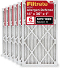 Filtrete 14x36x1 AC Furnace Air Filter, MERV 11, MPR 1000, Micro Allergen Defense, 3-Month Pleated 1-Inch Electrostatic Air Cleaning Filter, 6 Pack (Actual Size 13.88x35.9x0.81 in)