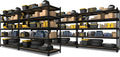 PrimeZone 48" x 24" x 72" Heavy Duty 5 Tier Adjustable Garage Storage Shelving, Metal Utility Rack Shelf Unit for Warehouse Pantry Closet Kitchen, Black, 5 Pack