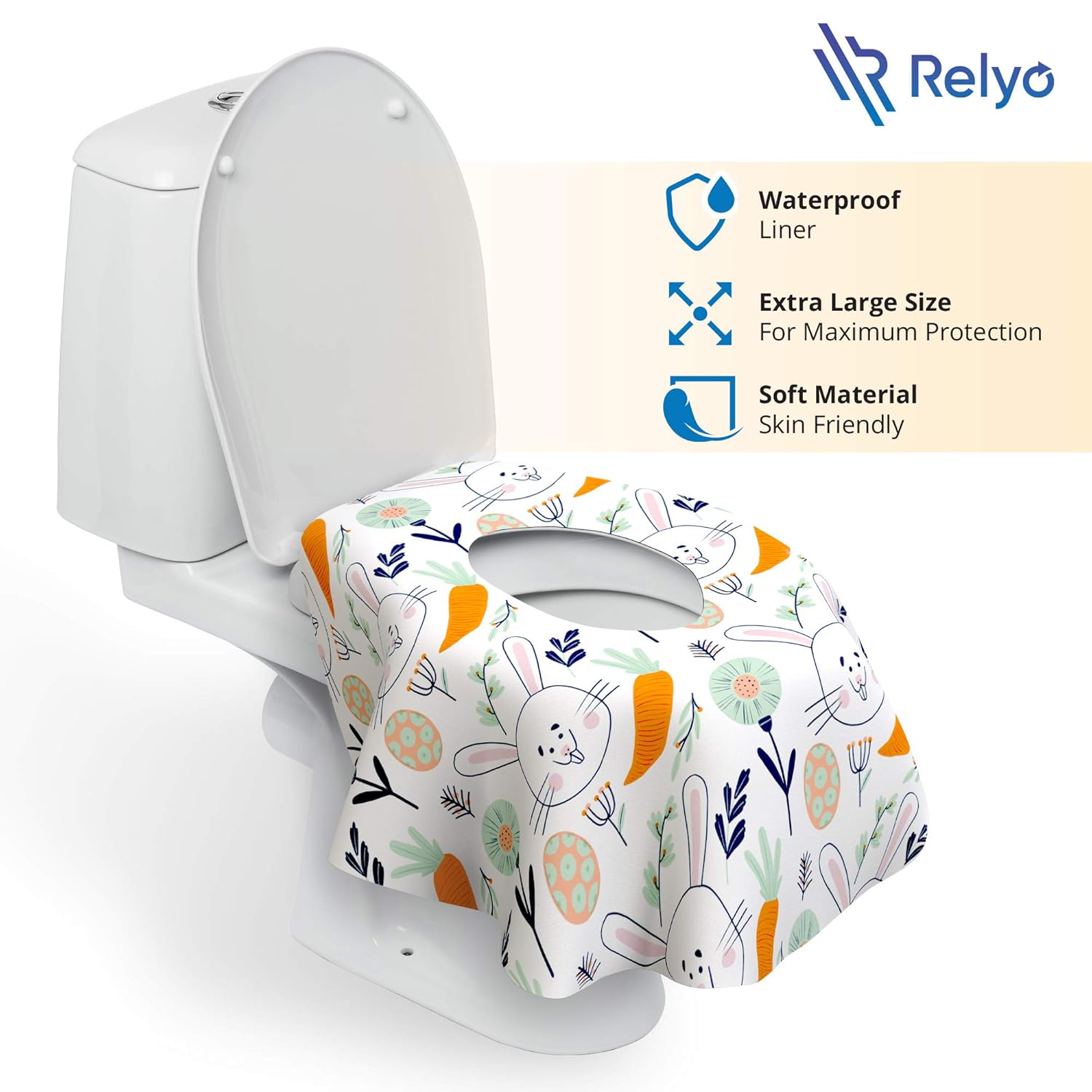 Disposable Toilet Seat Cover for Travel – 20 Pack with Covers Wrapped in Sets of 2, Non-Flushable Liners, Fits Most Seats – Kids, Toddlers, Adults