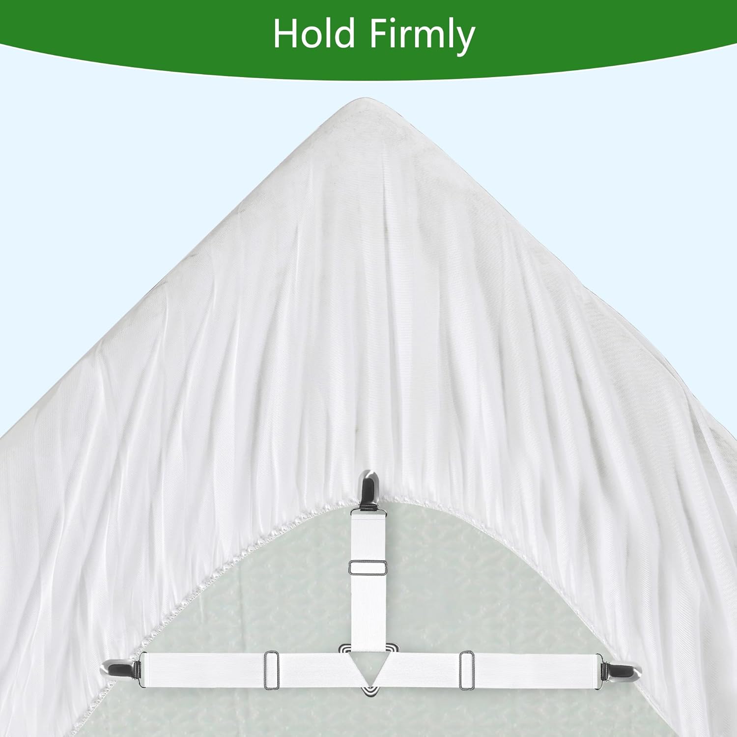 GOONIK Full Size Mattress Protector with 4 Straps, Waterproof Full Size Mattress Pad Cover with 6-16 inches Deep Pocket