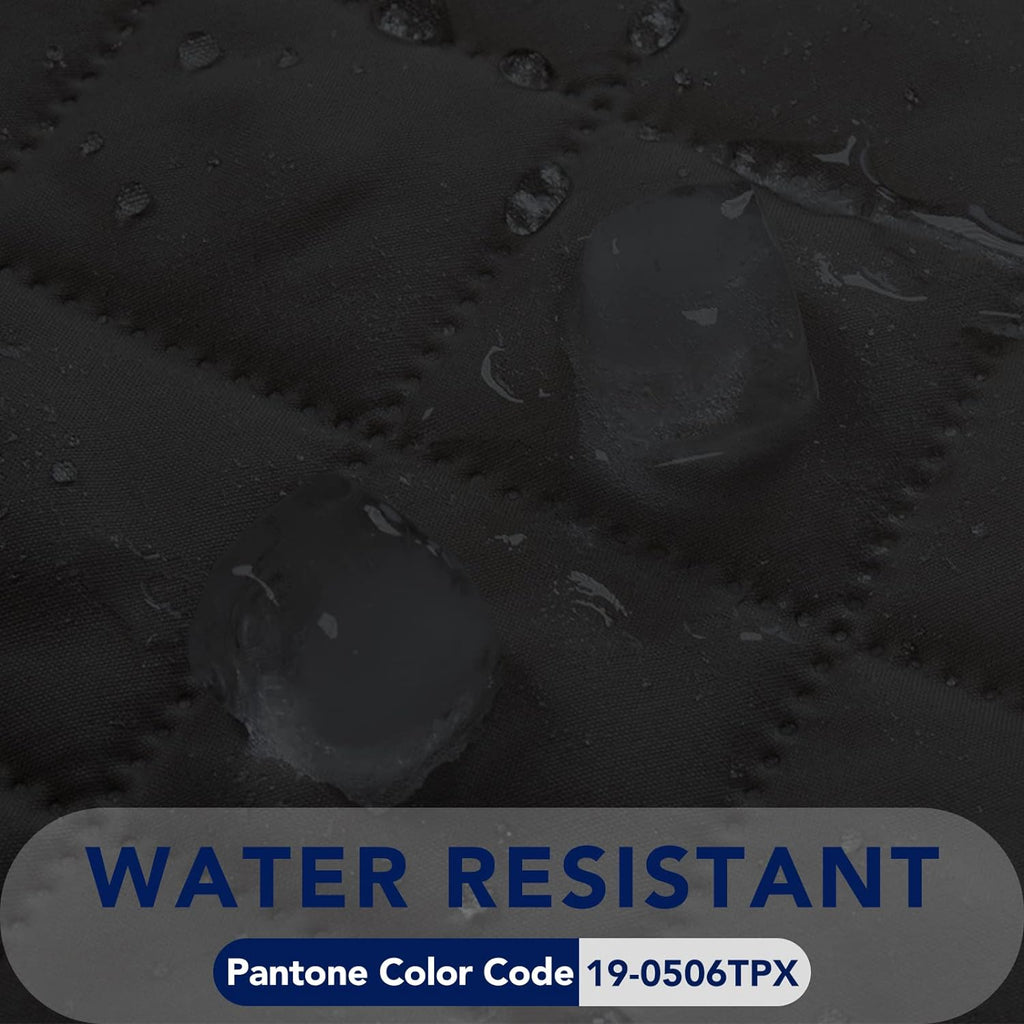 PureFit Reversible Quilted Oversized Recliner Sofa Cover, Water Resistant Furniture Protector, Washable Couch Cover with Elastic Straps for Kids, Pets (Large, Black/Black)