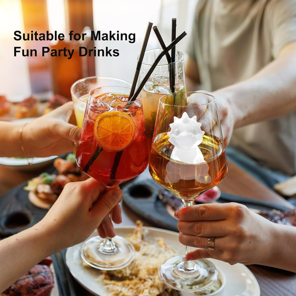 3D Dinosaur Ice Cube Silicone Molds Tray for Whiskey, Cocktail, Drink Decor, Bar; Rich Details. Cute Dragon Gifts for Women Kids Girls Boys, Fun Animal Shape Soap Epoxy Resign Mold; 2 Pack