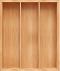 Bamboo Utensil Drawer Organizer, Silverware Tray Organizer, Kitchen Drawer Organizer for Flatware Cutlery, (Natural, 3 Slots)