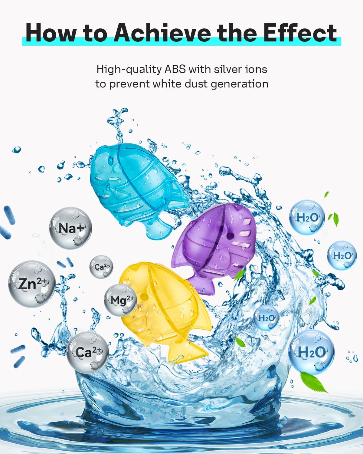 Leemone Humidifier Cleaning Fish for Humidifiers & Fish Tanks, 10 Pack Humidifier Cleaner, Purifies Water, Prevents Hard Water Build Up, Reduces Scale