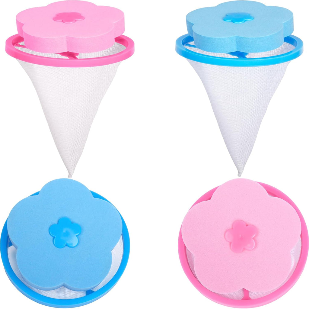 Pet Hair Remover for Laundry,Lint Catcher for Laundry,Washing Machine Floating Lint Mesh Bag,Reusable Household Hair Filter Washer Lint Trap Net Pouch 4 Pieces