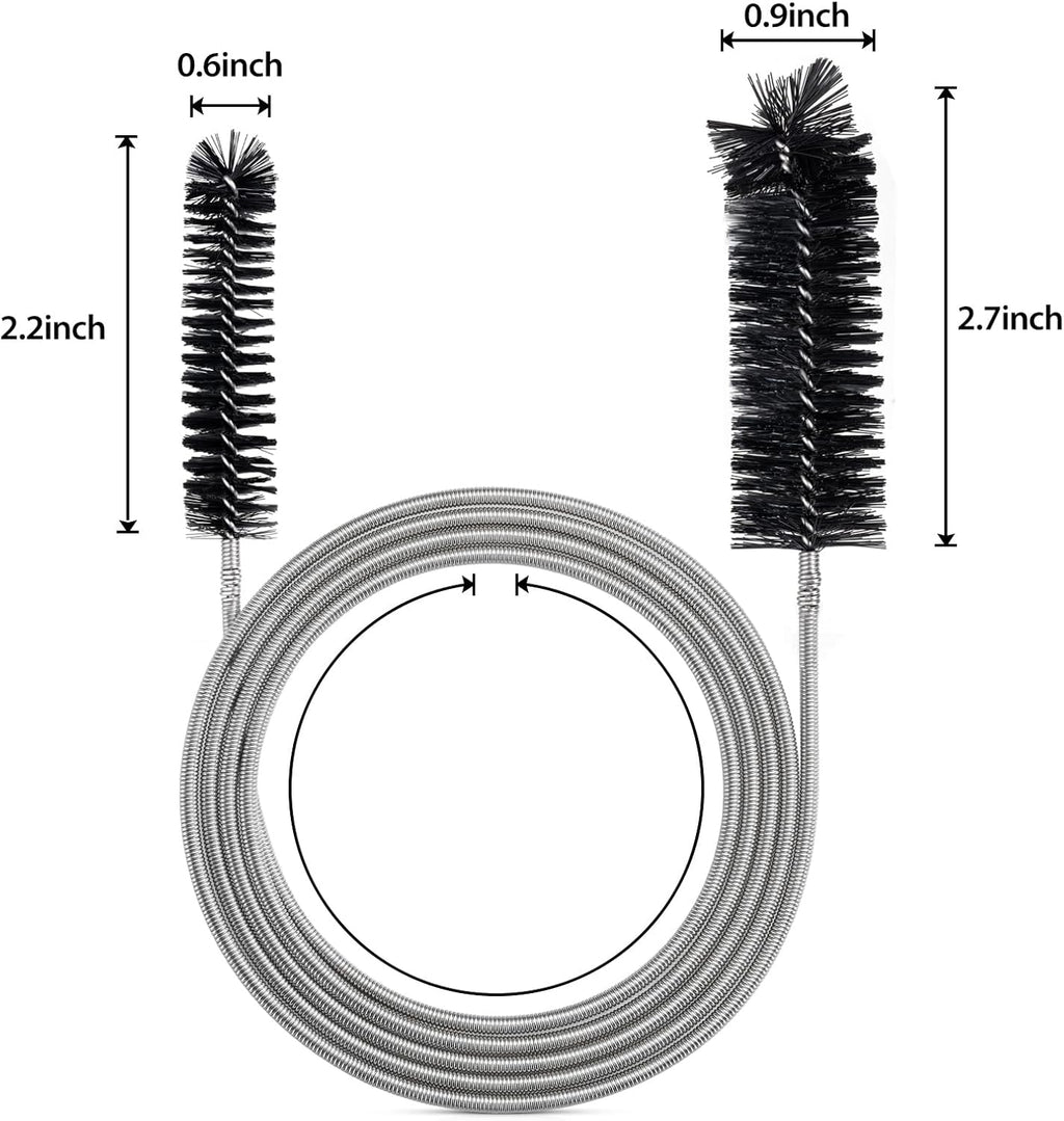 Drain Brush Pipe Cleaning Brush Slim Drain Hole Cleaning Tool Hose Flexible Feeding Tube Cleaning Brush Black Color