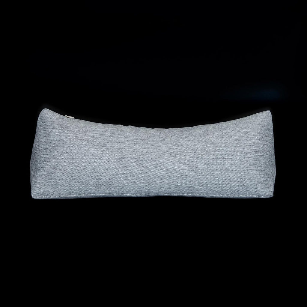 Buckwheat Neck Support Pillow Cervical Neck Cylinder Bolster Pillow,Buckwheat Hulls Adjustable Roll Pillow,Neck Pain Relief for Back and Side Sleepers Round Pillows for Lunch Break Grey, 6*15 inch