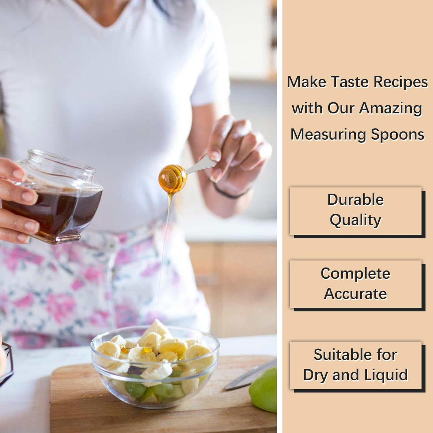 1PCS 1tsp(1/3tbsp, 5 ml) Single Measuring Spoon, Stainless Steel Individual Teaspoon, Metal Measure Scoop with Gift Box