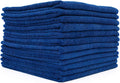 The Rag Company - All-Purpose Microfiber Terry Cleaning Towels - Commercial Grade, Highly Absorbent, Lint-Free, Streak-Free, Kitchens, Bathrooms, Offices, 300gsm, 12in x 12in, Royal Blue (12-Pack)