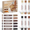 Wood Repair Wax Crayons, 12 Colors Wood Repair Wax Pens Furniture Touch Up Markers, Wood Crayons for Scratches, Scuffs, Cracks, Nail Holes
