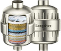 R7 Shower Filter High Put Shower Water Filter for Hard Water 99.99% Remove Chlorine, Shower Water Softener, Improve your skin and hair, Bathroom Fixture Hardware Parts, Brushed Nickel, 2 Pack