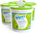 Wipex Table Bussers - Natural Table & Counter Turnover Cleaning Wipes with Vinegar, Propolis, Clove and Cinnamon Oil, 400 Count (4 Buckets, 1600 Wipes)