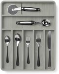 SMIRLY Silverware Drawer Organizer – Bamboo Kitchen Drawer Organizer, Adjustable Utensil Holder and Cutlery Tray, Drawer Dividers for Flatware and Kitchen Utensils