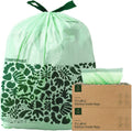 Cleanomic Compostable* 13 Gallon Trash Bags with Drawstring (2 Pack, 50 Count), BPI Certified For Kitchen Compost