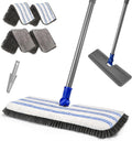 MASTERTOP Microfiber Dust Mop,Double-Sided Flat Mops for Hardwood Floors with 4 Reusable Mop Pads, Floor Mops with Stainless Steel Handle and Extension, Cleaner for Hardwood, Vinyl, Laminate, Tile