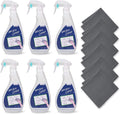 loukin Non-Toxic Whiteboard Cleaner, 17 fl oz Dry Erase Board Cleaner, Low-Odor Whiteboard Cleaning Spray with Cloths, Removes Stubborn Marks from Whiteboards, Chalkboard (6-Pack)