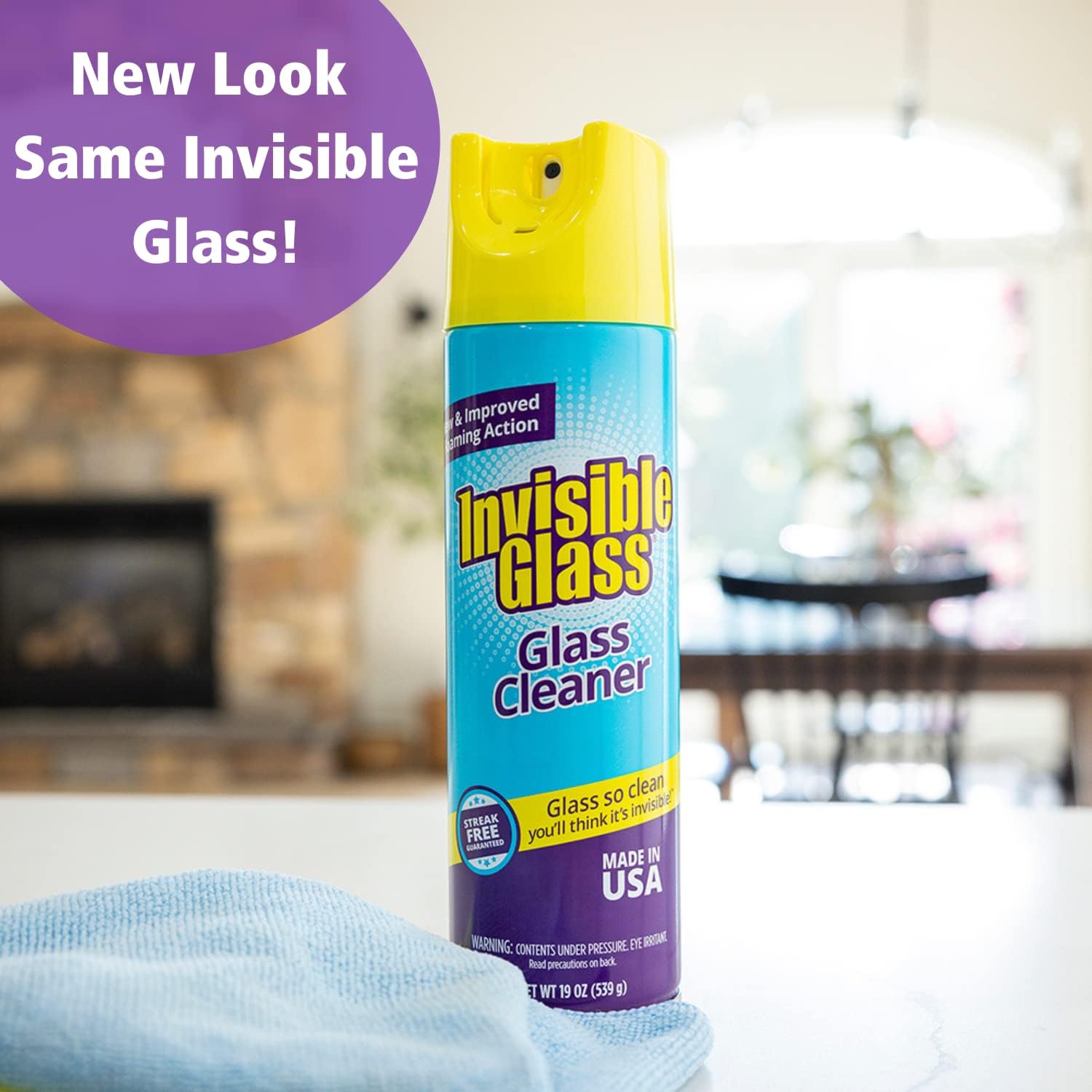 Invisible Glass 91160-6PK Premium Glass And Window Cleaner Aerosol Can Leaves Glass Streak Free And Residue Free With Improved Foaming Action, Pack Of 6