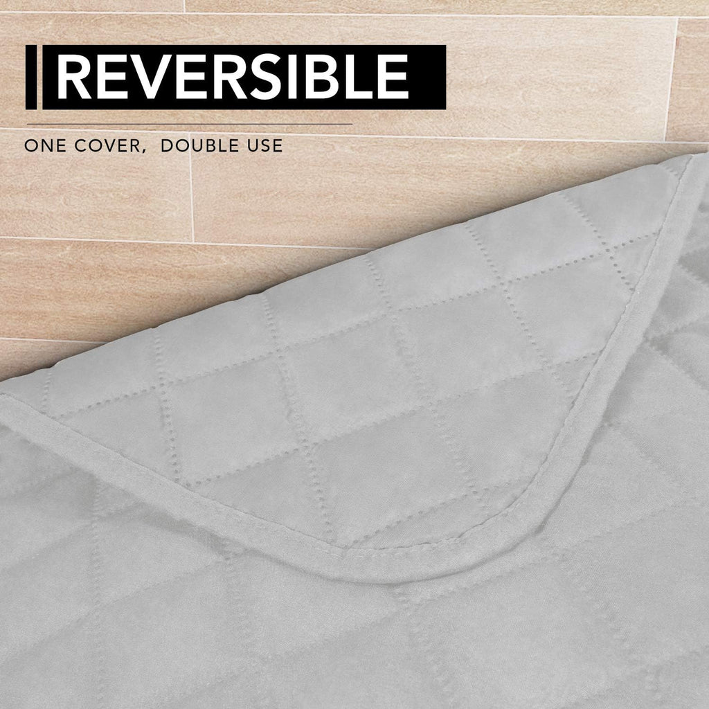 Easy-Going Sectional Couch Covers for Dogs L Shape Sofa Cover Reversible Sofa Slipcover Chaise Lounge Cover Furniture Protector Cover for Pets Dog Cat (42 x 52 inches, Light Gray/Light Gray)