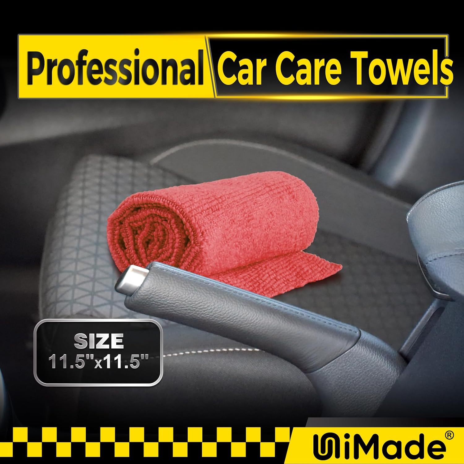 Shop Towels, 24 Pack Commercial Grade Shops Rags Microfiber Towel for Cars Cleaning Rags Bulk Clean Cloth for Automotive Bar Mechanic Restaurant Garage Housekeeping, 11.5"x 11.5", Red