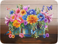 Spring Flowers Dish Drying Mat for Kitchen Counter 18x24in Vintage Plants Colorful Floral Kitchen Drying Mat Soft Absorbent Microfiber Farmhouse Flowers Dish Drainer Rack Mats for Kitchen Countertops