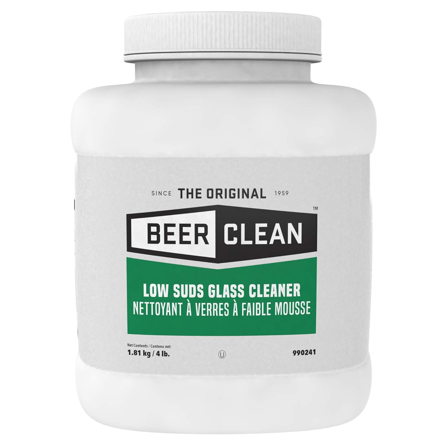Diversey Glass Cleaner, Unscented, Powder, 4 Lb. Container