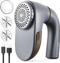 POPCHOSE Fabric Shaver, Lint Remover for Clothes, Lint Shaver with 6-Leaf Blades, 2 Speed Sweater Shavers to Remove Pilling for Clothing, Couch, Furniture, Fuzz, USB Rechargeble, Gray…