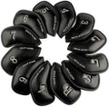 CRAFTSMAN GOLF 12pcs or 1pc Thick Synthetic Leather Golf Iron Head Covers Set Headcover Fit All Brands Callaway Ping Taylormade Cobra Etc. Also Custom Name