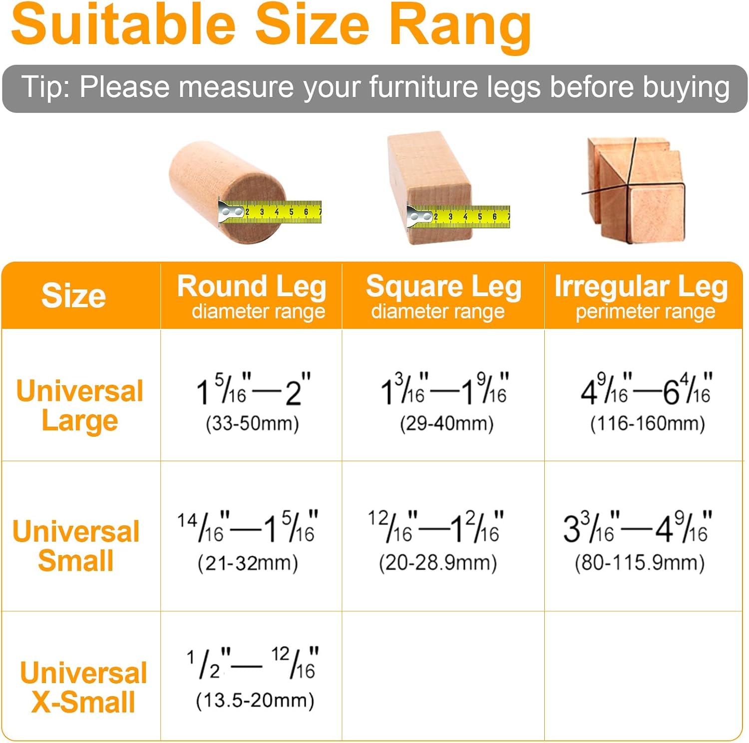 CHUNZEXI 32 Pack Chair Leg Floor Protectors for Hardwood Floors, Silicone Felt Covers Pads Caps, Protect Wood Furniture Feet Floors Noise Reduce and Scratch (Universal Small & Brown)