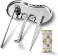 PATOISE 4 in 1 Candle Accessory Set, Candle Wick Trimmer Cutter, Candle Snuffer, Candle Wick Dipper Mini, Tray Holder in Gift Package for Candle Aromatherapy Lovers(4PCS Silver)