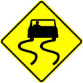 Municipal Supply & Sign Co 24 x 24 Slippery When Wet Sign - Prominent 3M High Intensity Prismatic Reflective Sheeting - MUTCD Compliant Safety Sign with a Solid 10-Year 3M Warranty.