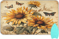 Retro Sunflowers and Butterflies Ironing Mat Thickened Ironing Blanket Travel Portable Double-Side Using Ironing Pad Travel Isolate Heat Pad Cover for Washer Dryer Table Top Countertop 27.6x47.