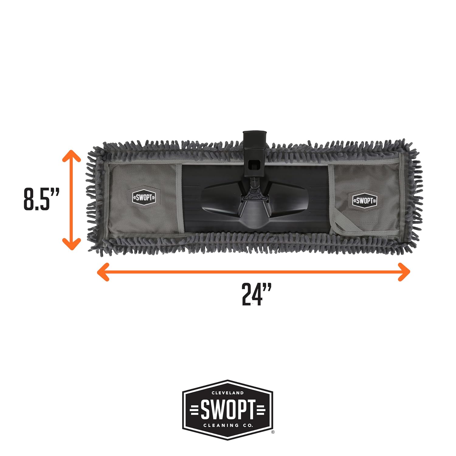 SWOPT 24” Microfiber Dust Mop Refill – Microfiber Cleaning Pads for Use on Wood, Laminate, Tile – Interchangeable with All SWOPT Cleaning Products for More Efficient Cleaning and Storage